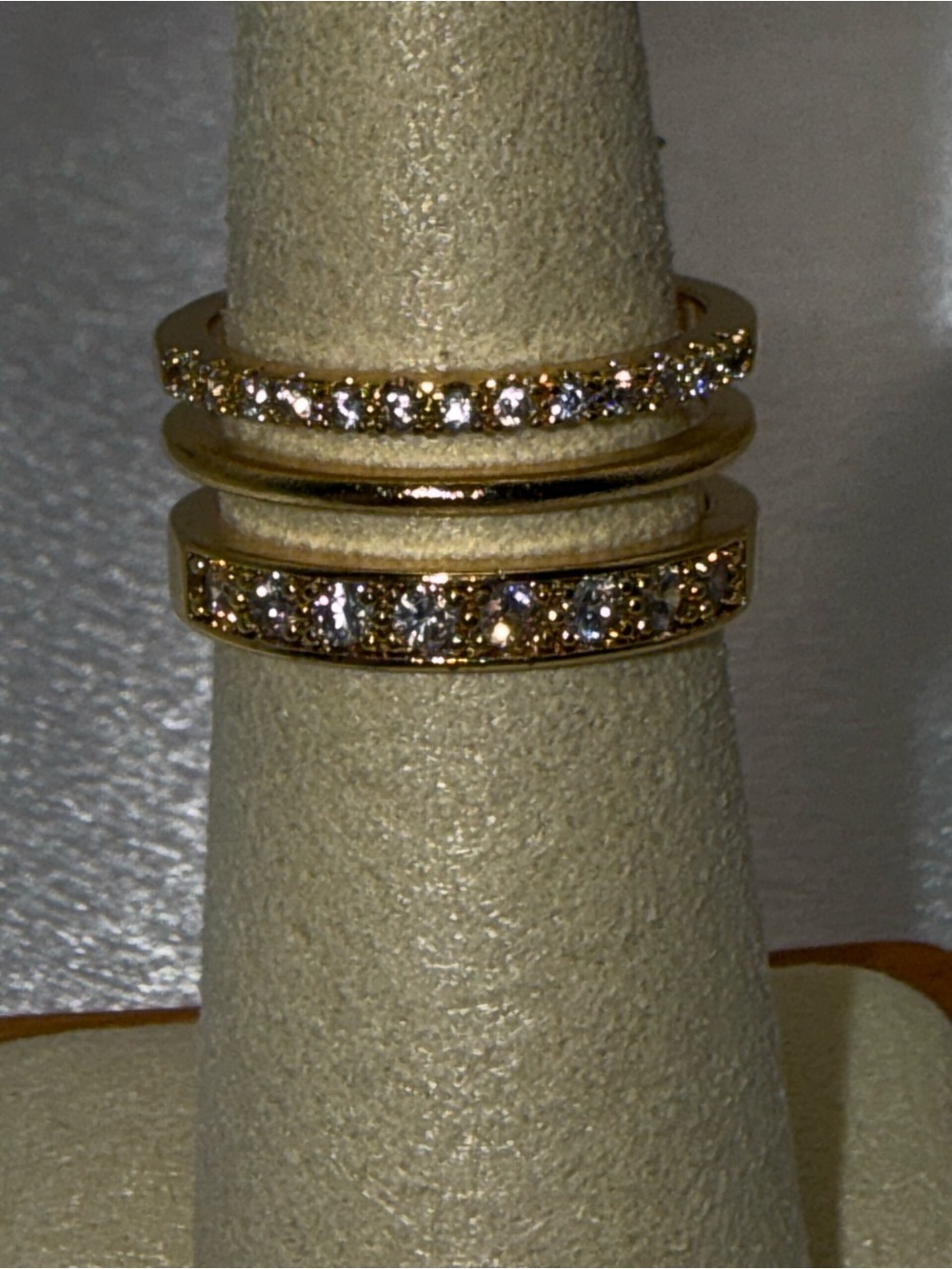 Three In One Stackable Ring 18K Gold Dipped
AAACZ. (Adjustable)